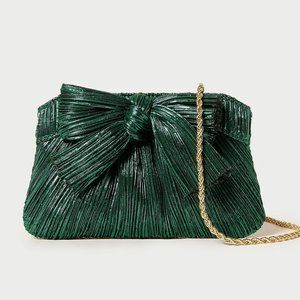 Loeffler Randall Rochelle Emerald Mini Bow Clutch NWT